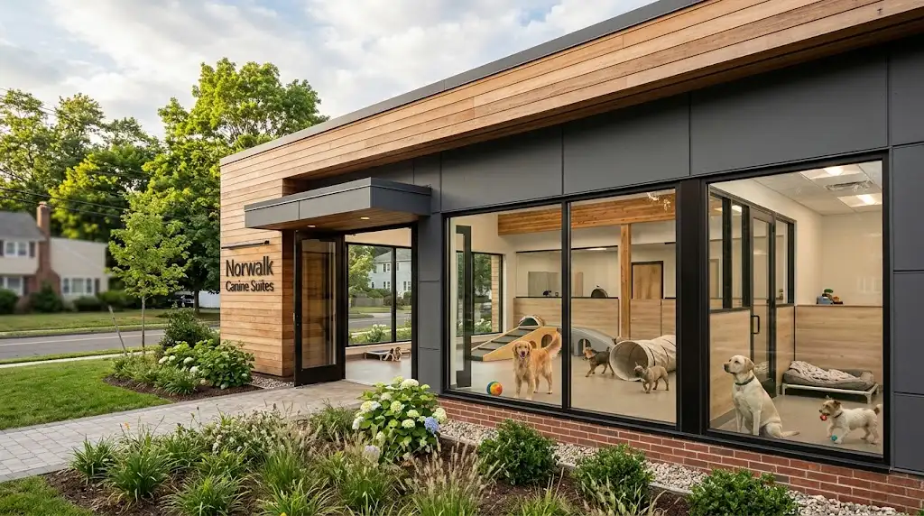 Pooch Hotel Norwalk CT dog boarding and daycare facility